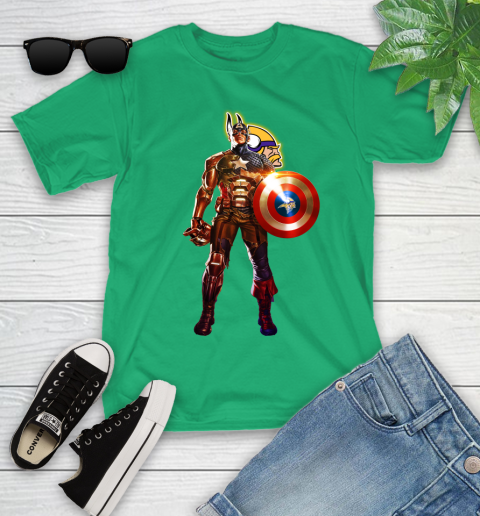 NFL Captain America Marvel Avengers Endgame Football Sports Minnesota Vikings Youth T-Shirt 6