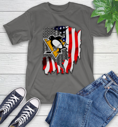 Pittsburgh Penguins NHL Hockey American Flag T-Shirt 10