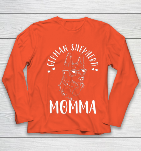 Dog Mom Shirt German Shepherd Momma Dog Mom Mama Gift Youth Long Sleeve 3