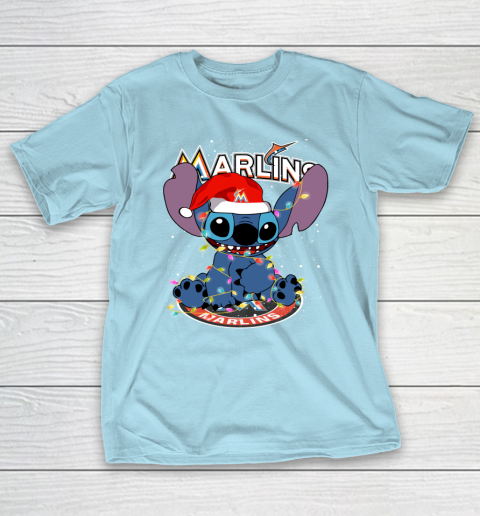 Miami Marlins MLB noel stitch Baseball Christmas T-Shirt 10