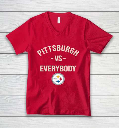 Pittsburgh Steelers Vs Everybody V-Neck T-Shirt 6
