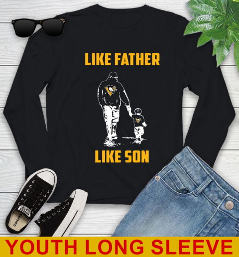 Pittsburgh Penguins NHL Hockey Like Father Like Son Sports Youth Long Sleeve