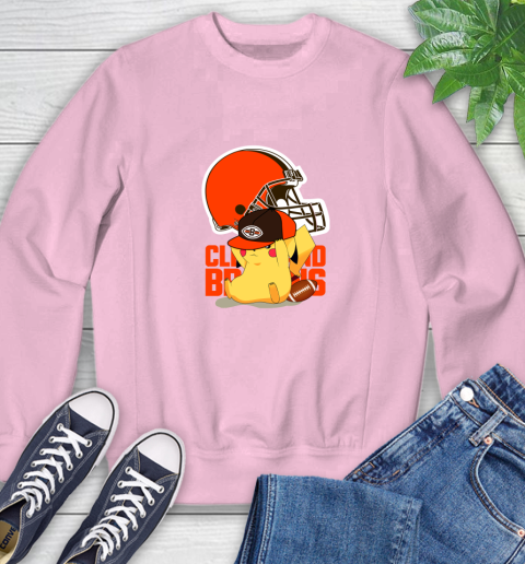 NFL Pikachu Football Sports Cleveland Browns Sweatshirt 9
