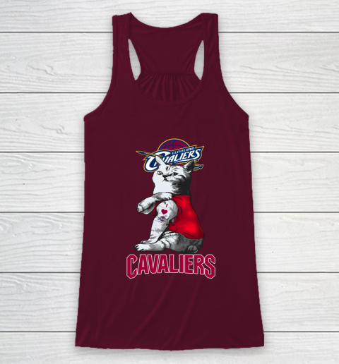 NBA Basketball My Cat Loves Cleveland Cavaliers Racerback Tank 2