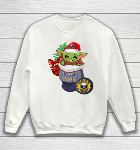 Buffalo Sabres Christmas Baby Yoda Star Wars Funny Happy NHL Sweatshirt 2