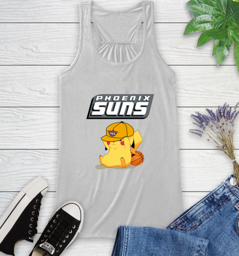 NBA Pikachu Basketball Sports Phoenix Suns Racerback Tank