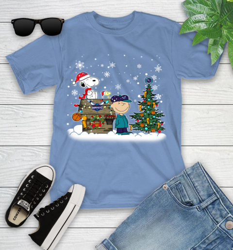Charlotte Hornets NBA Basketball Christmas The Peanuts Movie Snoopy Championship Youth T-Shirt 15