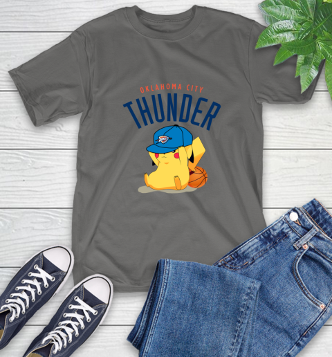 NBA Pikachu Basketball Sports Oklahoma City Thunder T-Shirt 9