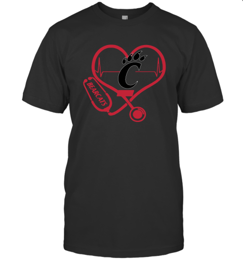 Nurse Loves Cincinnati Bearcats Heartbeat unisex T-Shirt