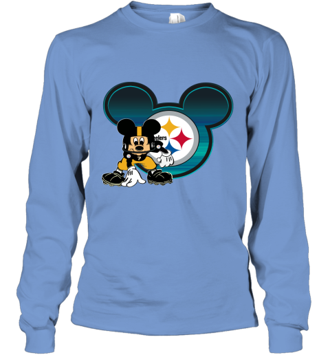 NFL Pittsburgh Steelers Mickey Mouse Disney Super Bowl Football T Shirt  Youth T-Shirt