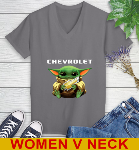 Star Wars Baby Yoda Hugs Chevrolet Car Shirt 83