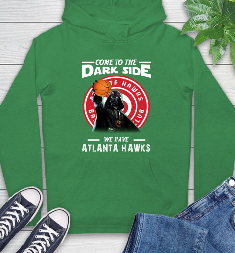 NBA Come To The Dark Side We Have Atlanta Hawks Star Wars Darth Vader Basketball Hoodie 8