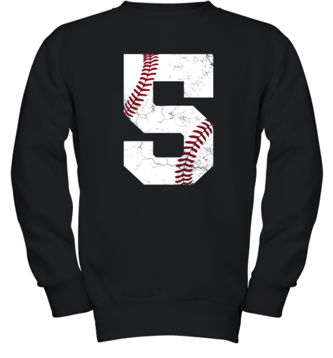 Kids 5th Birthday Shirt Baseball Boys Kids Five 5 Fifth Gift Youth Sweatshirt