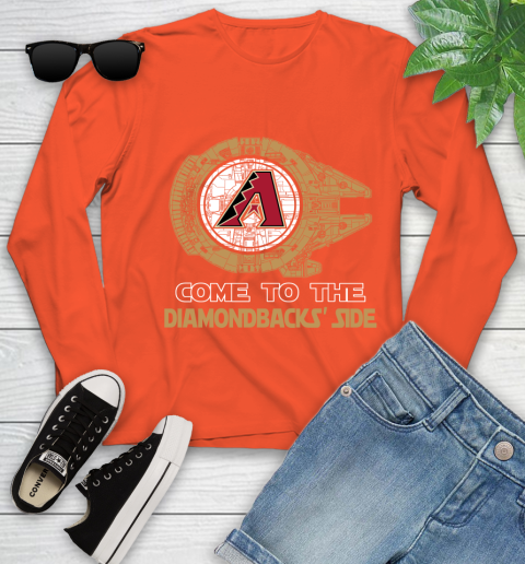 MLB Come To The Arizona Diamondbacks Side Star Wars Baseball Sports Youth Long Sleeve 3
