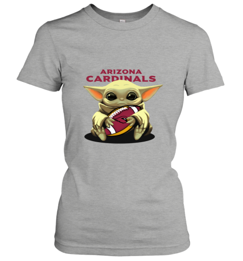 Baby Yoda Loves The Arizona Cardinals n3lq baby yoda loves the arizona cardinals ladies t shirt 20 front ash