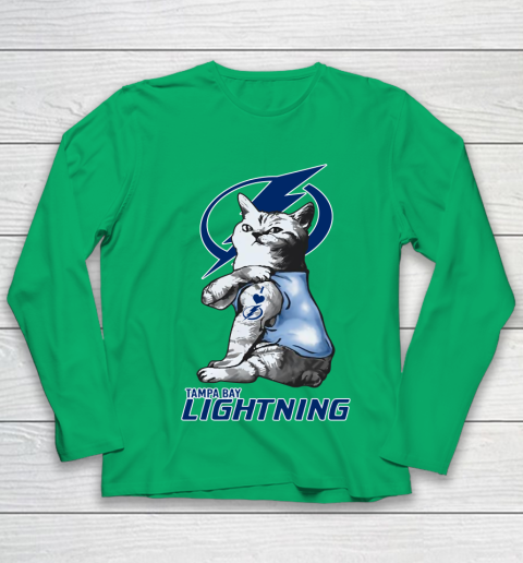 NHL My Cat Loves Tampa Bay Lightning Hockey Youth Long Sleeve 4