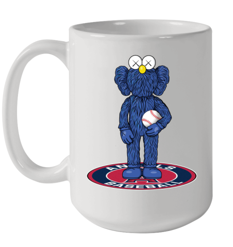 MLB Baseball Los Angeles Angels Kaws Bff Blue Figure Shirt Ceramic Mug 15oz