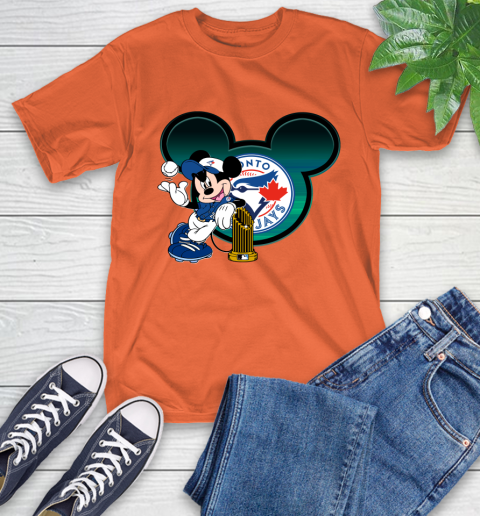 MLB Toronto Blue Jays The Commissioner's Trophy Mickey Mouse Disney T-Shirt 5