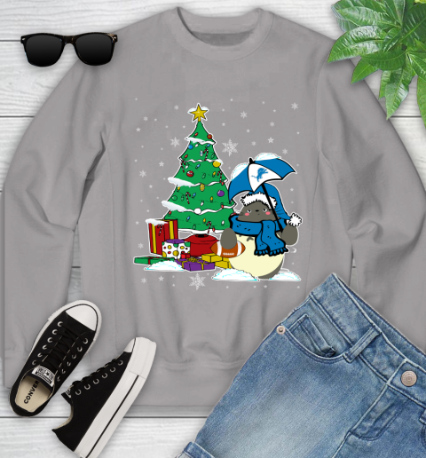 Detroit Lions NFL Football Cute Tonari No Totoro Christmas Sports Youth Sweatshirt 3