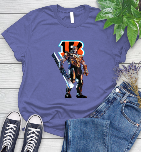 NFL Thanos Gauntlet Avengers Endgame Football Cincinnati Bengals Women's T-Shirt 11