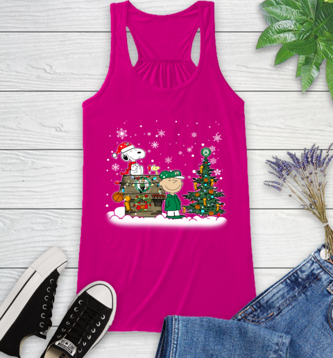 Boston Celtics NBA Basketball Christmas The Peanuts Movie Snoopy Championship Racerback Tank 7