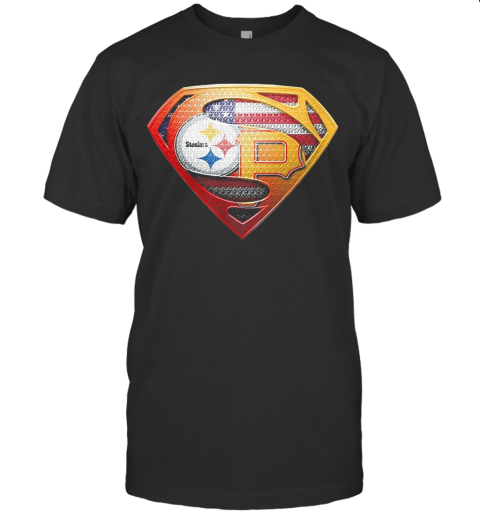 Superman Pittsburgh Steelers Vs Pittsburgh Pirates Cap American Flag Independence Day T-Shirt