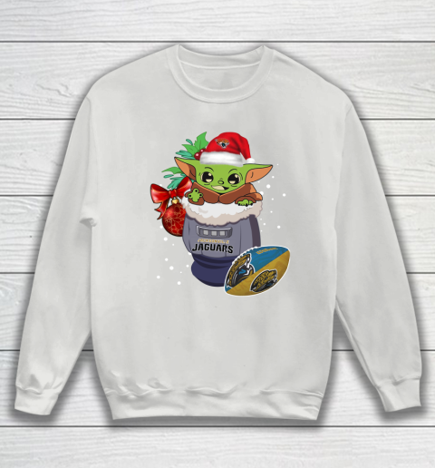 Jacksonville Jaguars Christmas Baby Yoda Star Wars Funny Happy NFL Sweatshirt 5