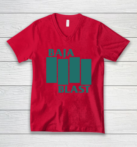 Baja Blast Black Flag V-Neck T-Shirt 3