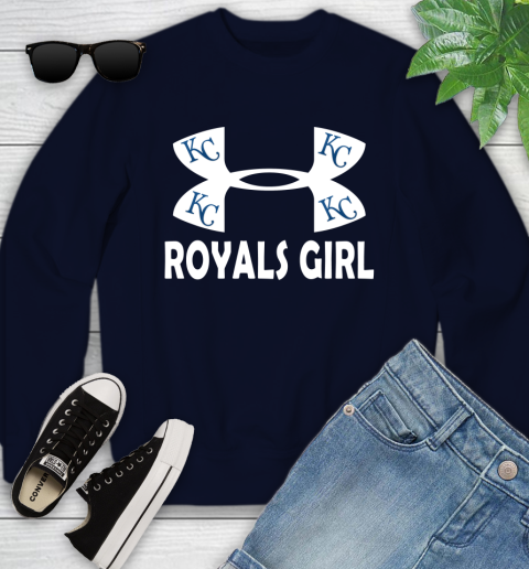 MLB Kansas City Royals Girl Under Armour Baseball Sports Youth Sweatshirt 2