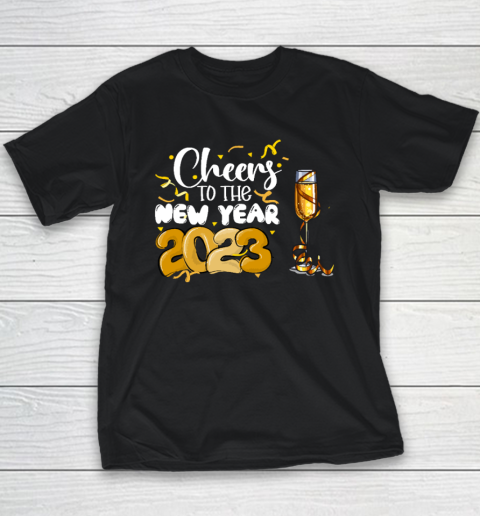 Wine Funny Cheers To The New Year Funny Happy New Year NYE Party Youth T-Shirt