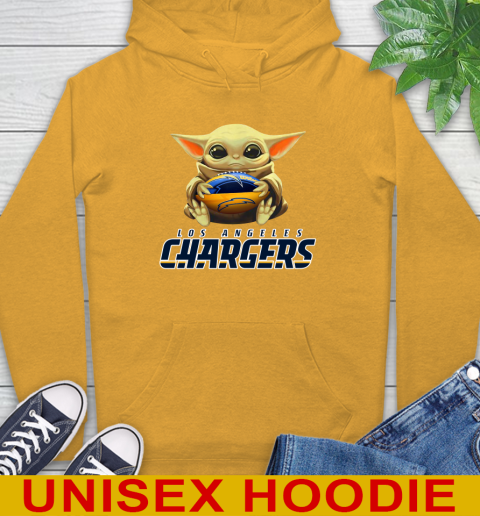 NFL Football Los Angeles Chargers Baby Yoda Star Wars Shirt Hoodie 3