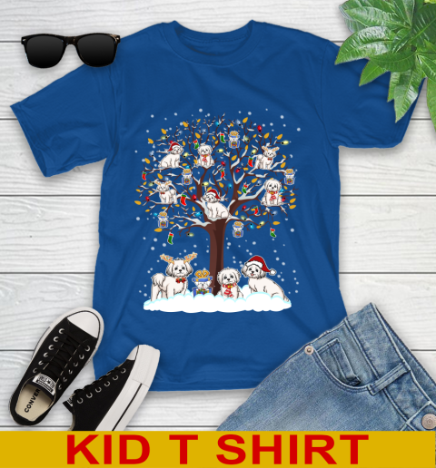 Maltese dog pet lover light christmas tree shirt 106