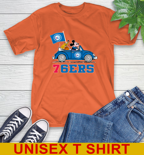 NBA Basketball Philadelphia 76ers Pluto Mickey Driving Disney Shirt T-Shirt 5