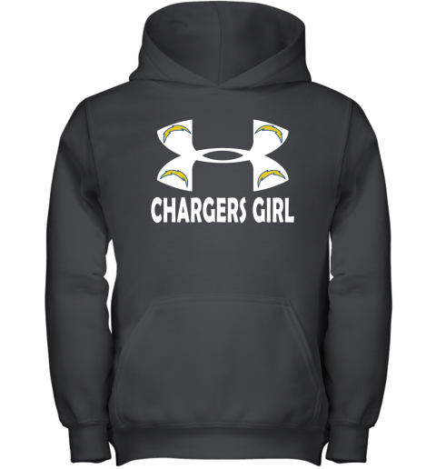 NFL Los Angeles Chargers Girl Under Armour Football Sports QMIuBYNoQK2 youth hoodie 43 95 151514 front black
