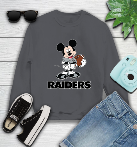 NFL Football Oakland Raiders Cheerful Mickey Mouse Shirt Sweatshirt 6