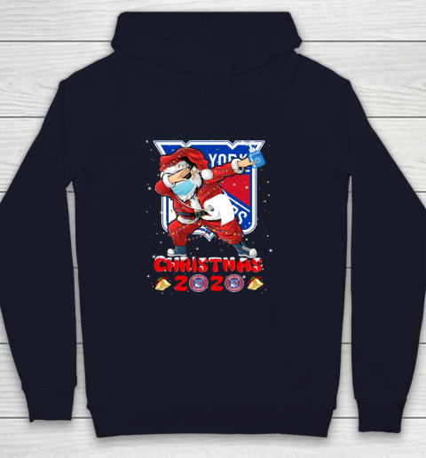 New York Rangers Funny Santa Claus Dabbing Christmas 2020 NHL Youth Hoodie 2