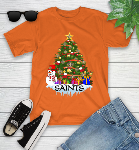 New Orleans Saints Merry Christmas NFL Football Sports Youth T-Shirt 7