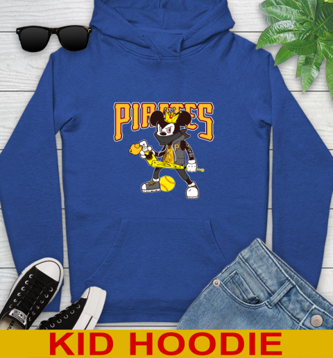 Pittsburgh Pirates MLB Baseball Mickey Peace Sign Sports Youth Hoodie 10