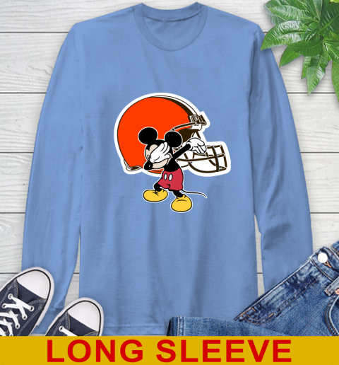 Cleveland Browns NFL Football Dabbing Mickey Disney Sports Long Sleeve T-Shirt 11