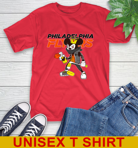 Philadelphia Flyers NHL Hockey Mickey Peace Sign Sports T-Shirt 10