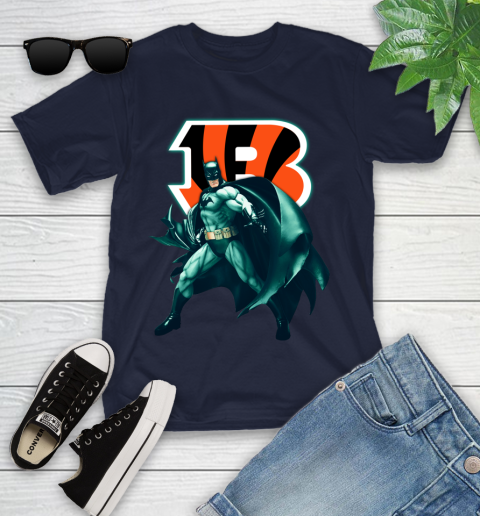 NFL Batman Football Sports Cincinnati Bengals Youth T-Shirt 3