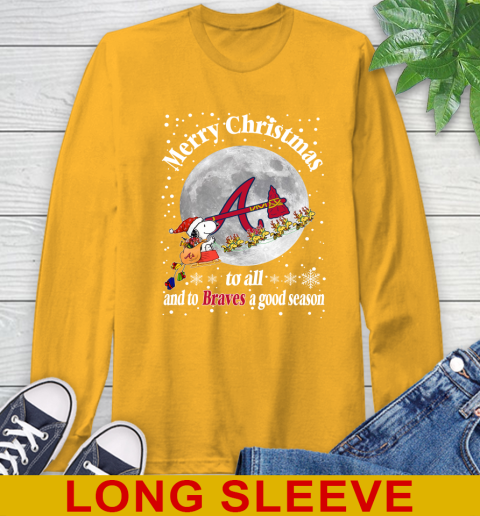 Atlanta Braves Merry Christmas To All And To Braves A Good Season MLB Baseball Sports Long Sleeve T-Shirt 2