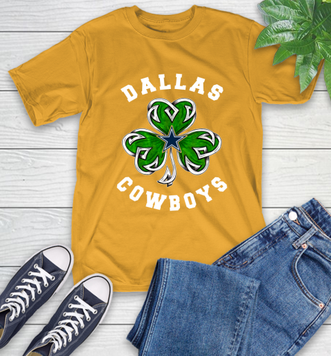 NFL Dallas Cowboys Three Leaf Clover St Patrick's Day Football Sports T-Shirt 2