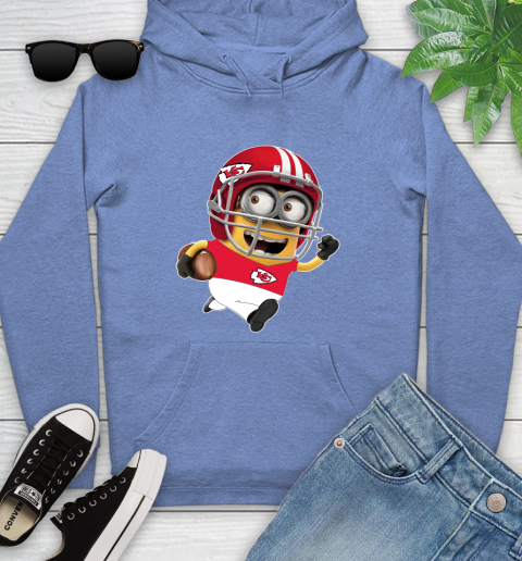 NFL Kansas City Chiefs Minions Disney Football Sports Youth Hoodie 12