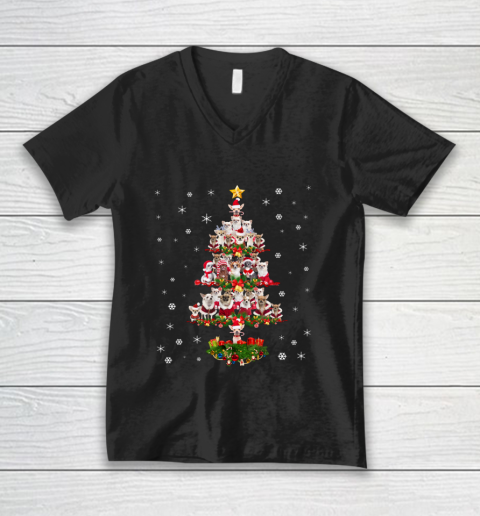 Chihuahua Christmas Tree Shirt Xmas Gift For Chihuahua Dog V-Neck T-Shirt