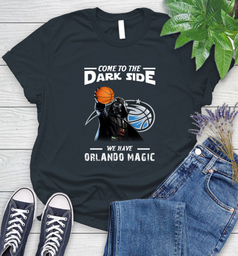 NBA Come To The Dark Side We Have Orlando Magic Star Wars Darth Vader Basketball Women's T-Shirt 8