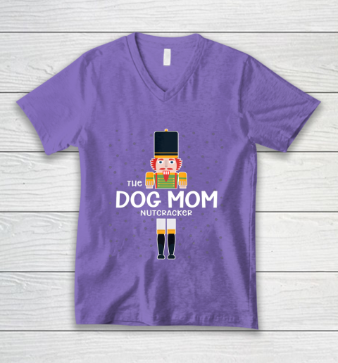 Dog Mom Nutcracker Family Matching Funny Gift Pajama V-Neck T-Shirt 8
