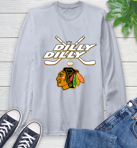 NHL Chicago Blackhawks Dilly Dilly Hockey Sports Long Sleeve T-Shirt 6