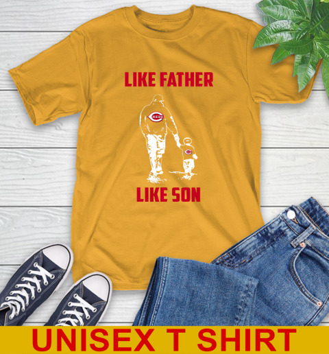 Cincinnati Reds MLB Baseball Like Father Like Son Sports T-Shirt 2