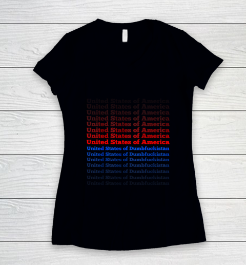 United States of America Dumbfuckistan Women's V-Neck T-Shirt